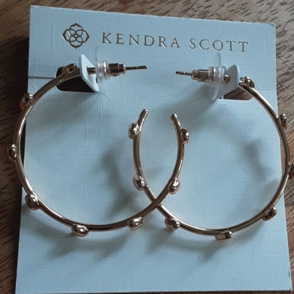 Kendra Scott Haven Heart Hoop Earrings In Rose Gold